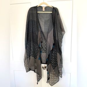 Free People blue patterned kimono